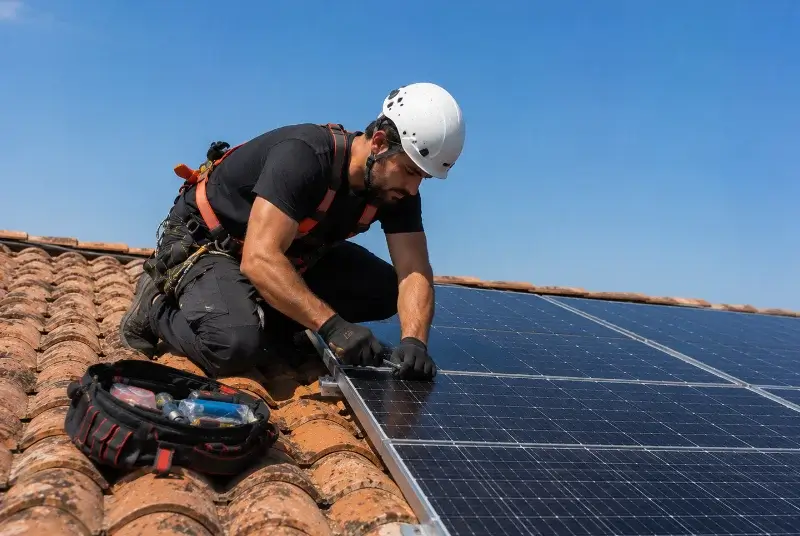 Maintenance et monitoring de panneaux solaires à Teillet