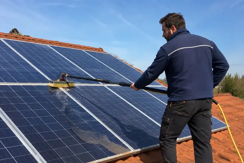 Nettoyage et entretien de panneaux solaires à Teillet